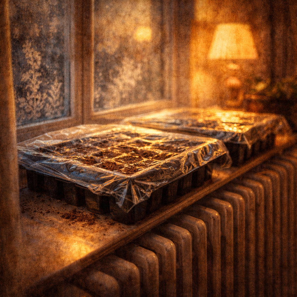 Temperatura kiełkowania — dlaczego zimny parapet niszczy siewy