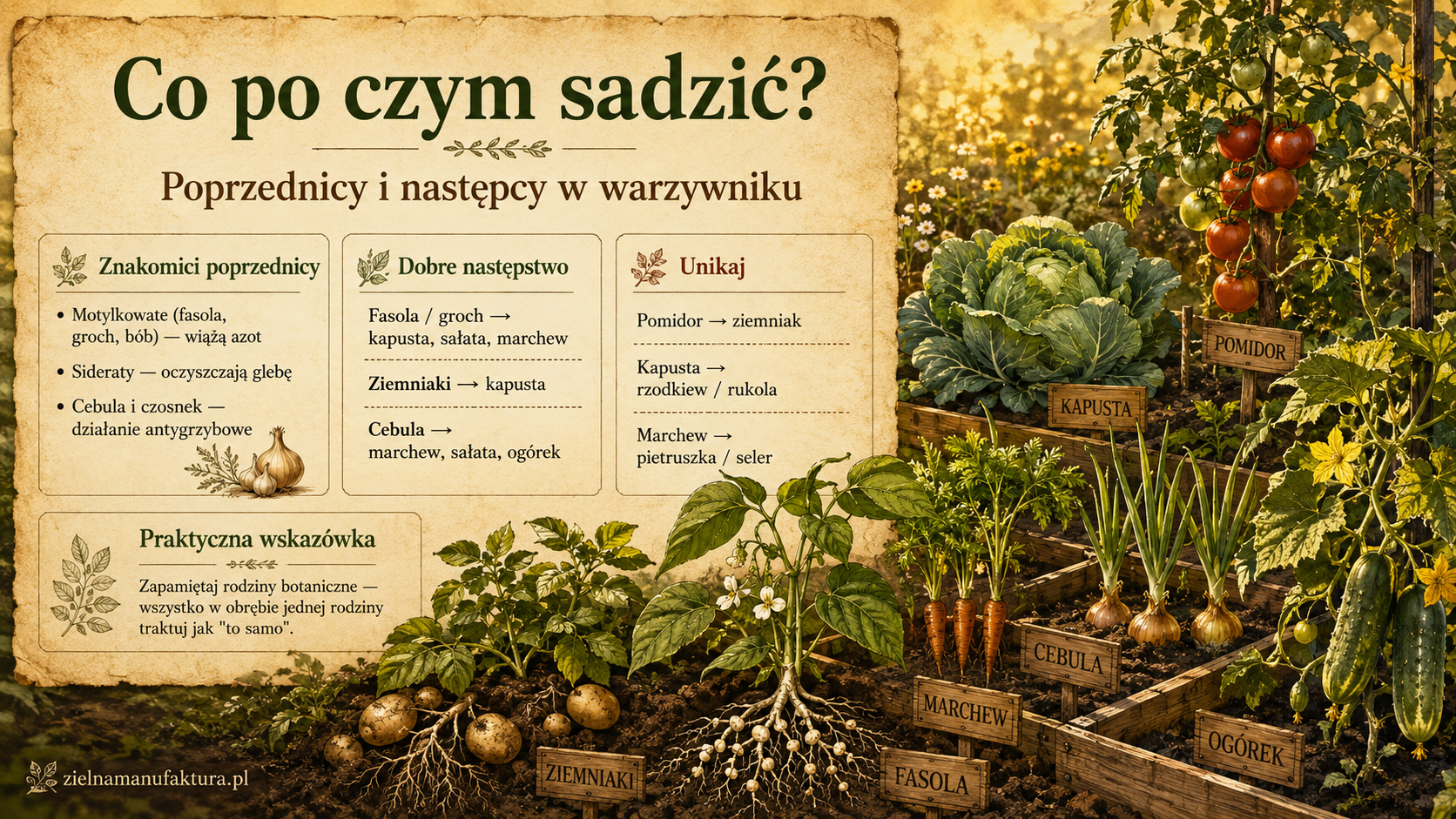 Tabela następstwa roślin — co po czym sadzić