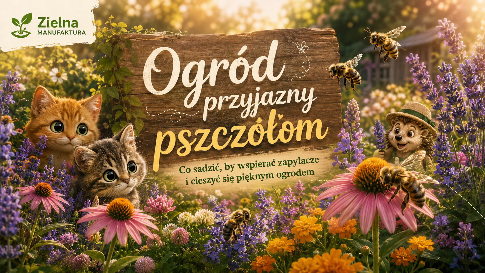 Ogród przyjazny pszczołom — co zasadzić żeby je przyciągnąć